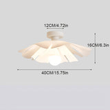 Petal Flower Ceiling Light | Modern Floral Semi Flush Mount Fixture