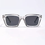 Men's Square Sunglasses – UV400 Protection, Lightweight Polycarbonate, Clear Grey