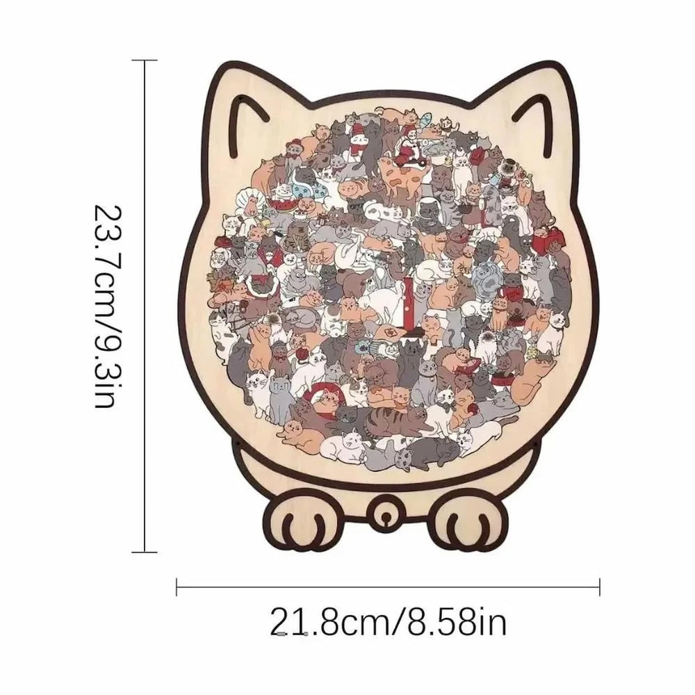 Enhanced Product Title: "Holzpuzzle Katze – 135 Teile, Katzenförmiges Puzzlebrett für Kinder und Erwachsene, Fördert Kreativität und Motorik" 

This title includes relevant keywords while providing additional context about the product's benefits, making i