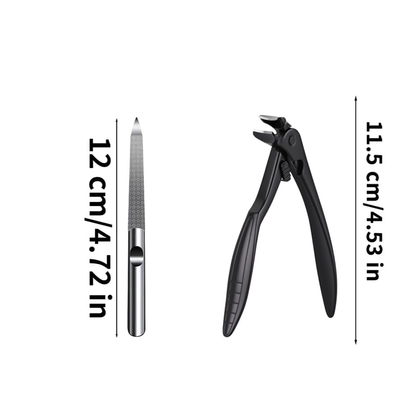Long-Handle Nail Clipper – Angled Head, Stainless Steel, for Thick Nails