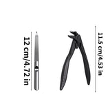 Long-Handle Nail Clipper – Angled Head, Stainless Steel, for Thick Nails