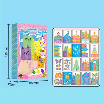 Rainbow Scratch Art Kit – Cartoon Designs, Scraper Tool & Storage Box