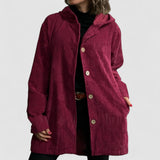 Enhanced Product Title: **Cordia™ - Bequeme Kapuzen-Cordjacke für Damen | Stylische und Gemütliche Freizeitjacke** 

This title includes relevant keywords for better visibility on Google Shopping while maintaining clarity and appeal.