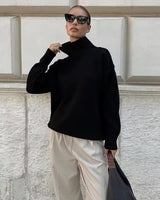 Isabella Women's Knitted Turtleneck Sweater - Cozy & Stylish Pullover
