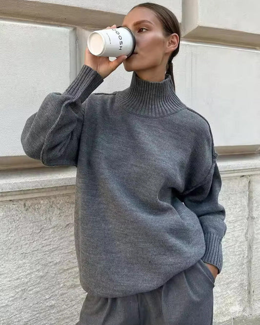 Isabella Women's Knitted Turtleneck Sweater - Cozy & Stylish Pullover