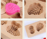Artisan Wooden Christmas Cookie Molds – Hand-Carved Gingerbread Stamps