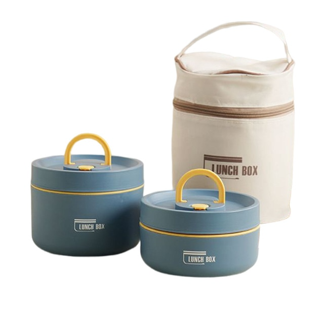 ThermoBox insulated lunchbox - Blue Small + Large