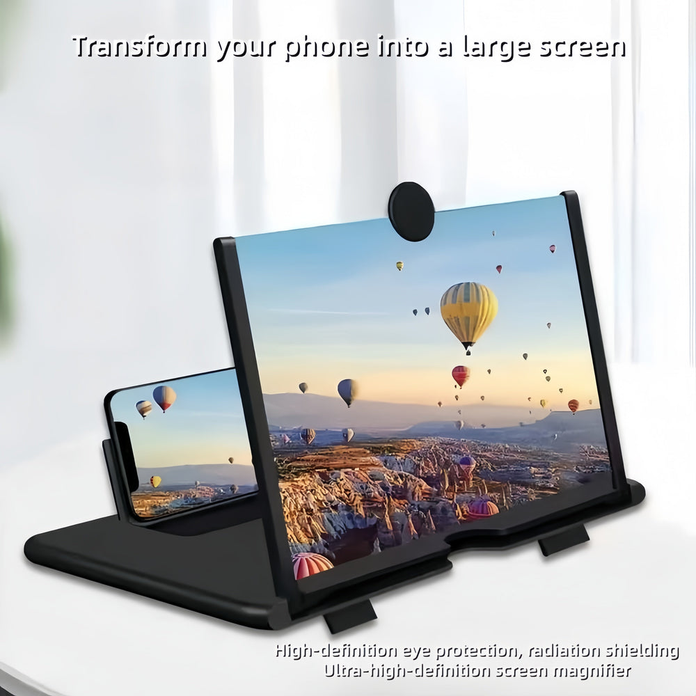 Smartphone Screen Magnifier – 12-Inch HD Lens, Foldable Stand & Universal Compatibility