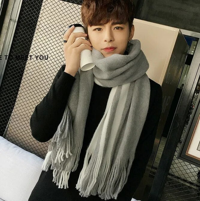 Long Cashmere Scarf | Super Soft, with Tassel Design!