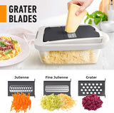 10-in-1 Vegetable Slicer with 8 Versatile Blades – Quick Cutting, Chopping & Grating for Effortless Meal Prep!