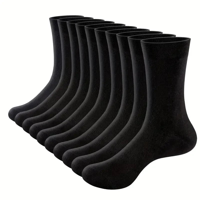 10 Pairs Men's Sports Socks - Breathable Bamboo, Anti-Slip, Comfortable & Moisture-Wicking