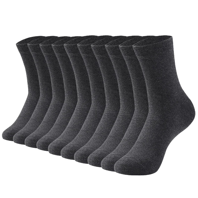 10 Pairs Men's Sports Socks - Breathable Bamboo, Anti-Slip, Comfortable & Moisture-Wicking