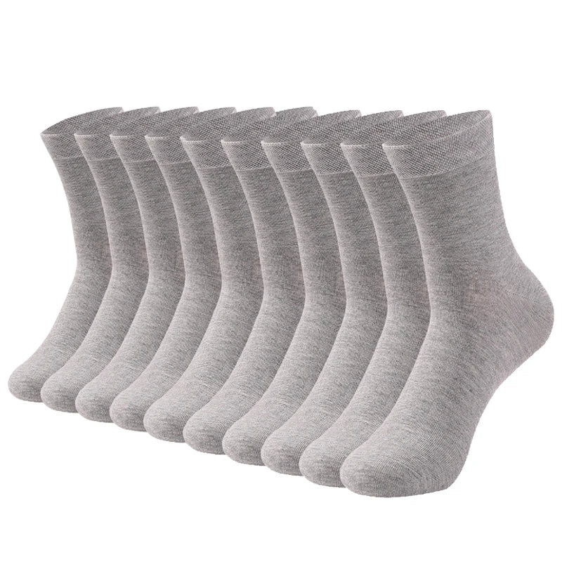 10 Pairs Men's Sports Socks - Breathable Bamboo, Anti-Slip, Comfortable & Moisture-Wicking