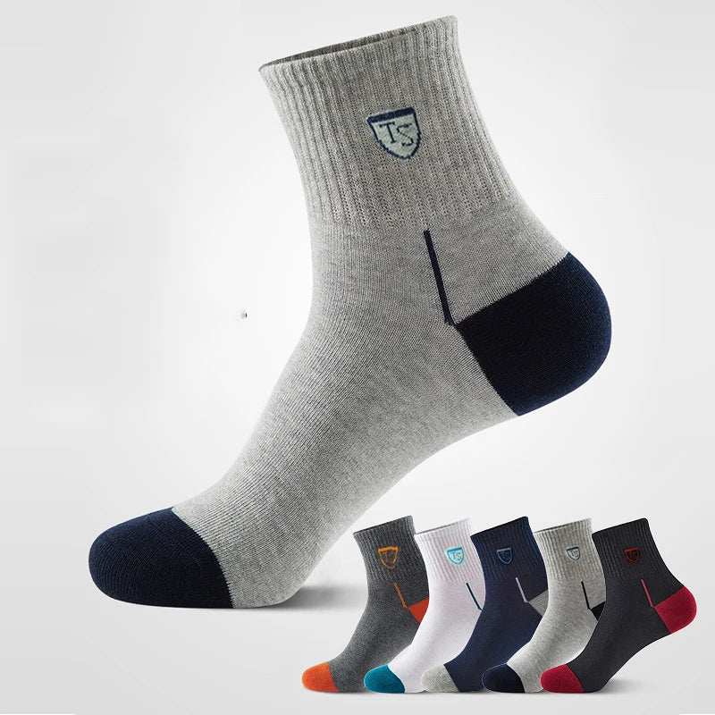 10 Pairs Men's Sports Socks - Breathable Bamboo, Anti-Slip, Comfortable & Moisture-Wicking