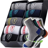 10 Pairs Men's Sports Socks - Breathable Bamboo, Anti-Slip, Comfortable & Moisture-Wicking