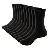 10 Pairs Men's Sports Socks - Breathable Bamboo, Anti-Slip, Comfortable & Moisture-Wicking