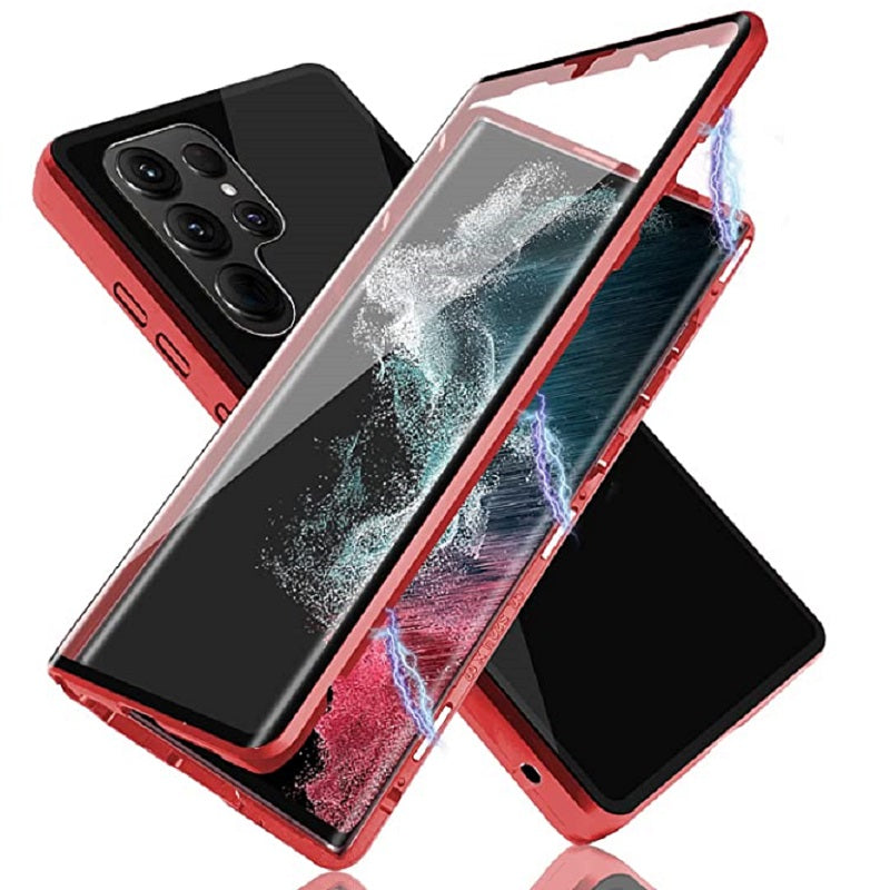 Magnetic Glass Phone Case – 360° Protection, Tempered Glass & Samsung Galaxy S21/S22/S23