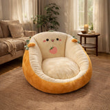 Plush Animal Floor Chair – Soft Velour Cover, Non-Slip Base & 2 Sizes
