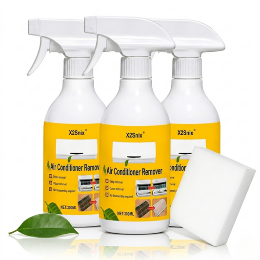Air Conditioner Cleaner – 3-Bottle Set with Cleaning Sponge