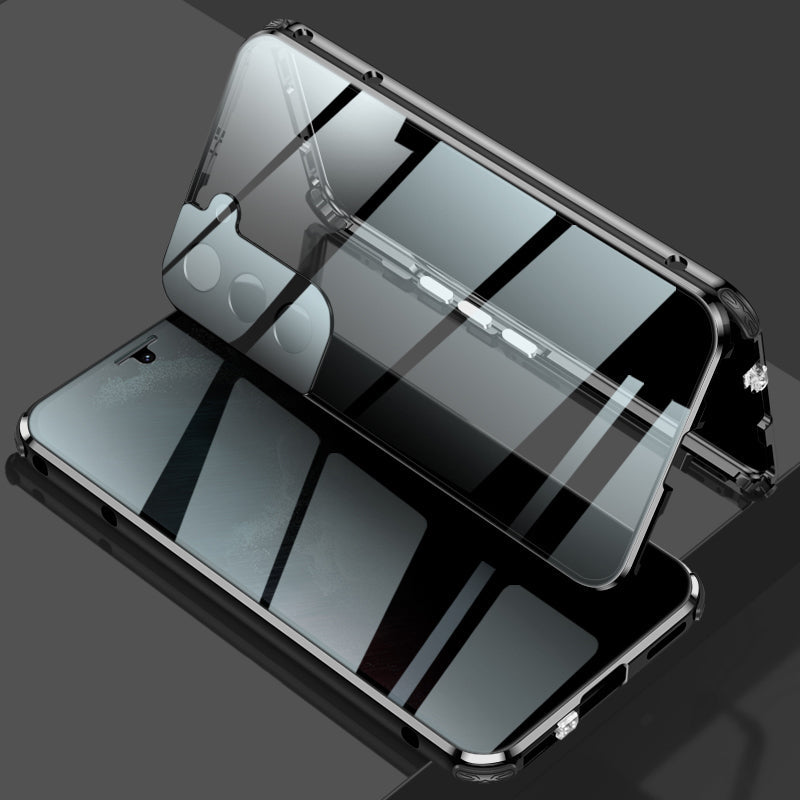 Magnetic Glass Phone Case – 360° Protection, Tempered Glass & Samsung Galaxy S21/S22/S23