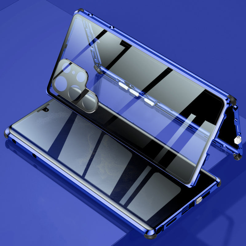 Magnetic Glass Phone Case – 360° Protection, Tempered Glass & Samsung Galaxy S21/S22/S23