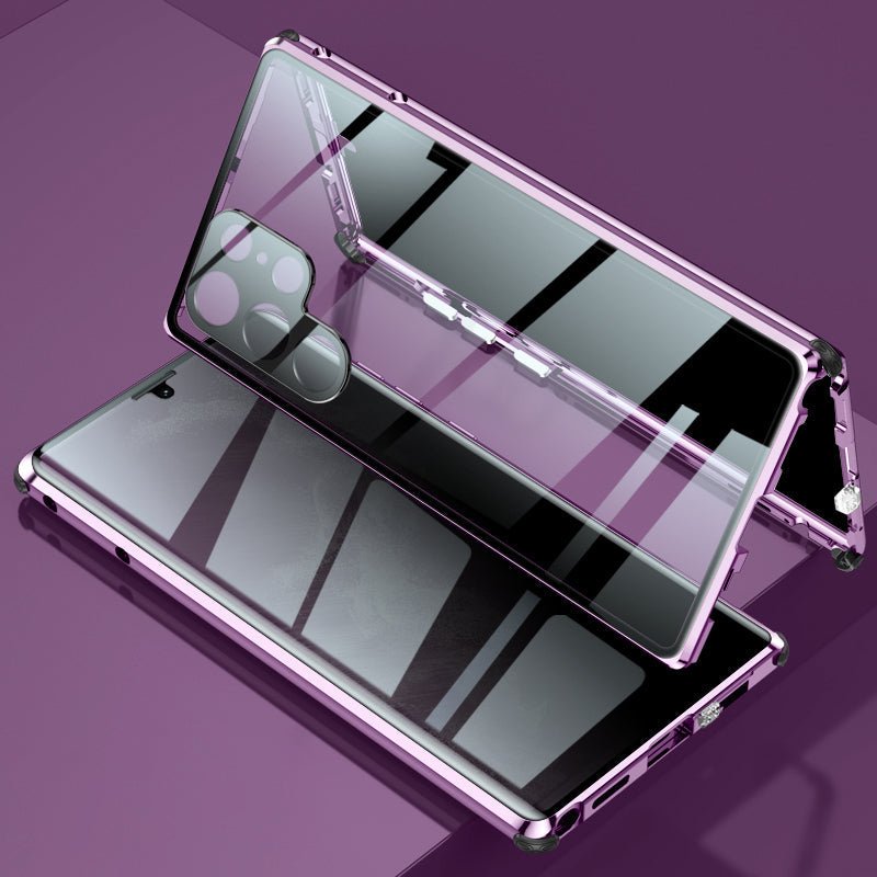 Magnetic Glass Phone Case – 360° Protection, Tempered Glass & Samsung Galaxy S21/S22/S23