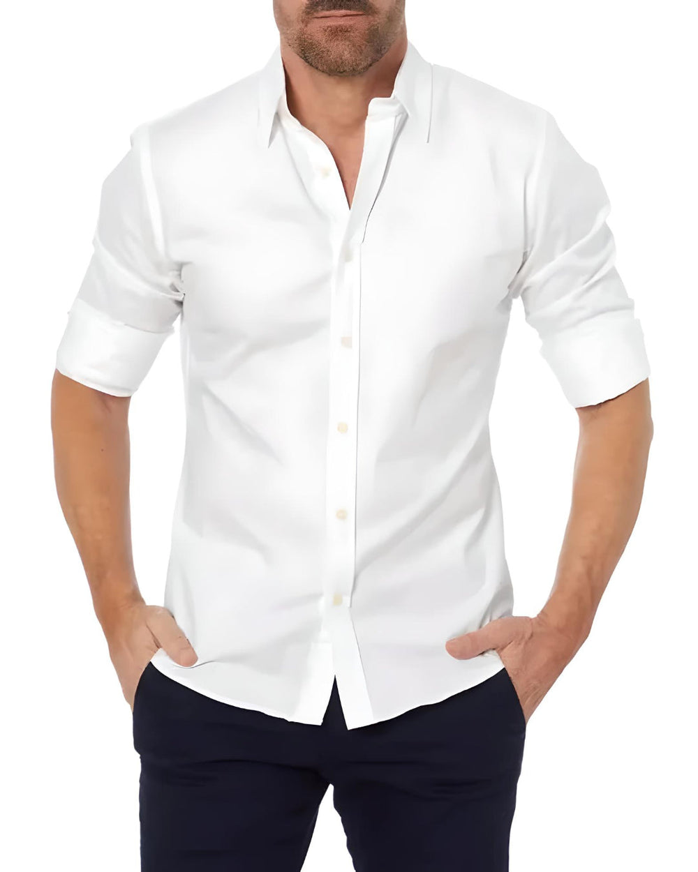 Oliver wrinkle-free shirt in White