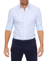 Oliver wrinkle-free shirt in Light Blue
