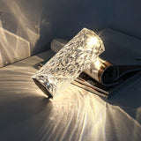 LED Crystal Table Lamp – 16 Colors, Touch & Remote Control, Rechargeable 21×9cm