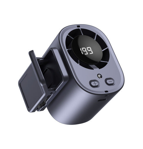 Mini Clip Fan – Rechargeable 4000mAh, 3 Speeds & LED Display for Car & Desk