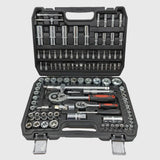 108-Piece Chrome Vanadium Ratchet Wrench Set - TorqueMaster