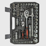 108-Piece Chrome Vanadium Ratchet Wrench Set - TorqueMaster