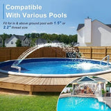 Solar Pool Fountain – RGB LED Dual-Arch Jets, Remote & App Control & 10-Hour Runtime