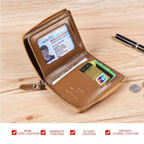 BowLift | Men Wallet Zipper Genuine Leather Purse ( RFID PROTECTED )