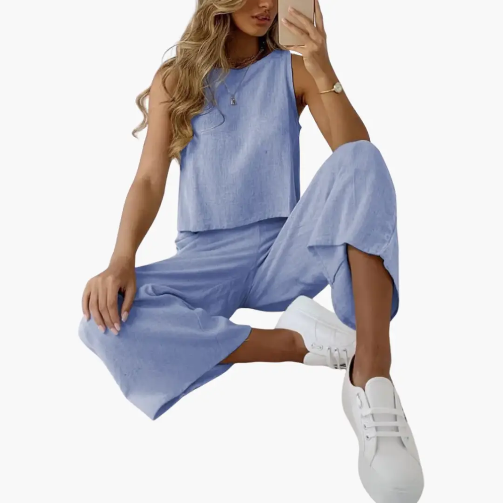 Women's Two-Piece Set – Comfortable Fit & Summer Casual Style