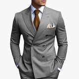 Men's Wedding Suit – Double-Breasted Jacket, Notched Lapel & Two-Piece Design