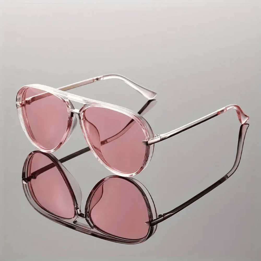 Double-Bridge Aviator Sunglasses – Lightweight Metal Frame, 4 Colors, Unisex