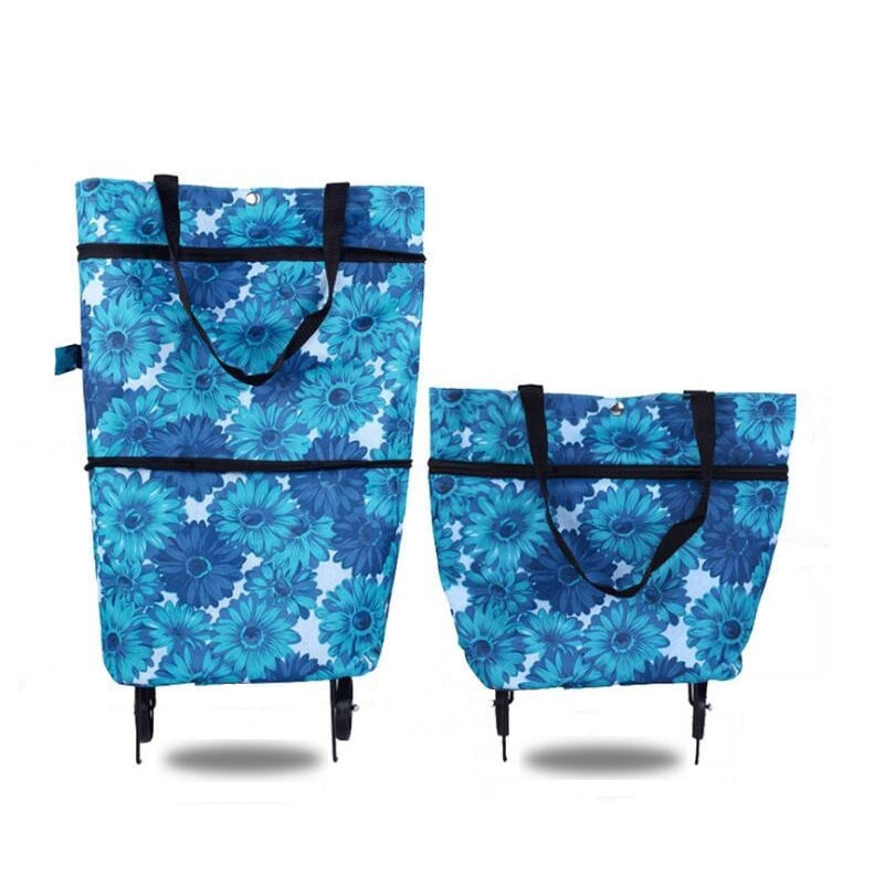 Rolling Shopping Bag – Waterproof Oxford, Expandable & 5kg Capacity