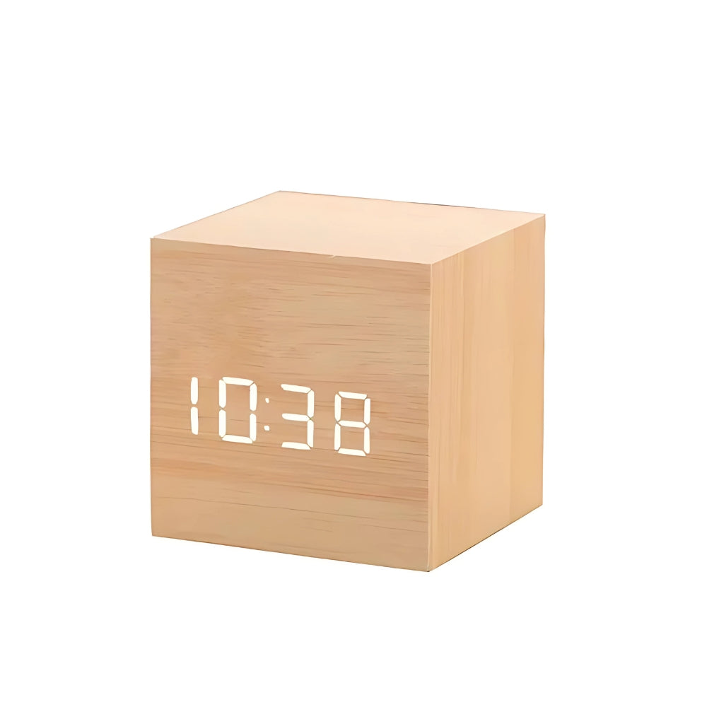 Digital LED Cube Alarm Clock – Temperature Display, 5×5×5cm & USB or AAA Power