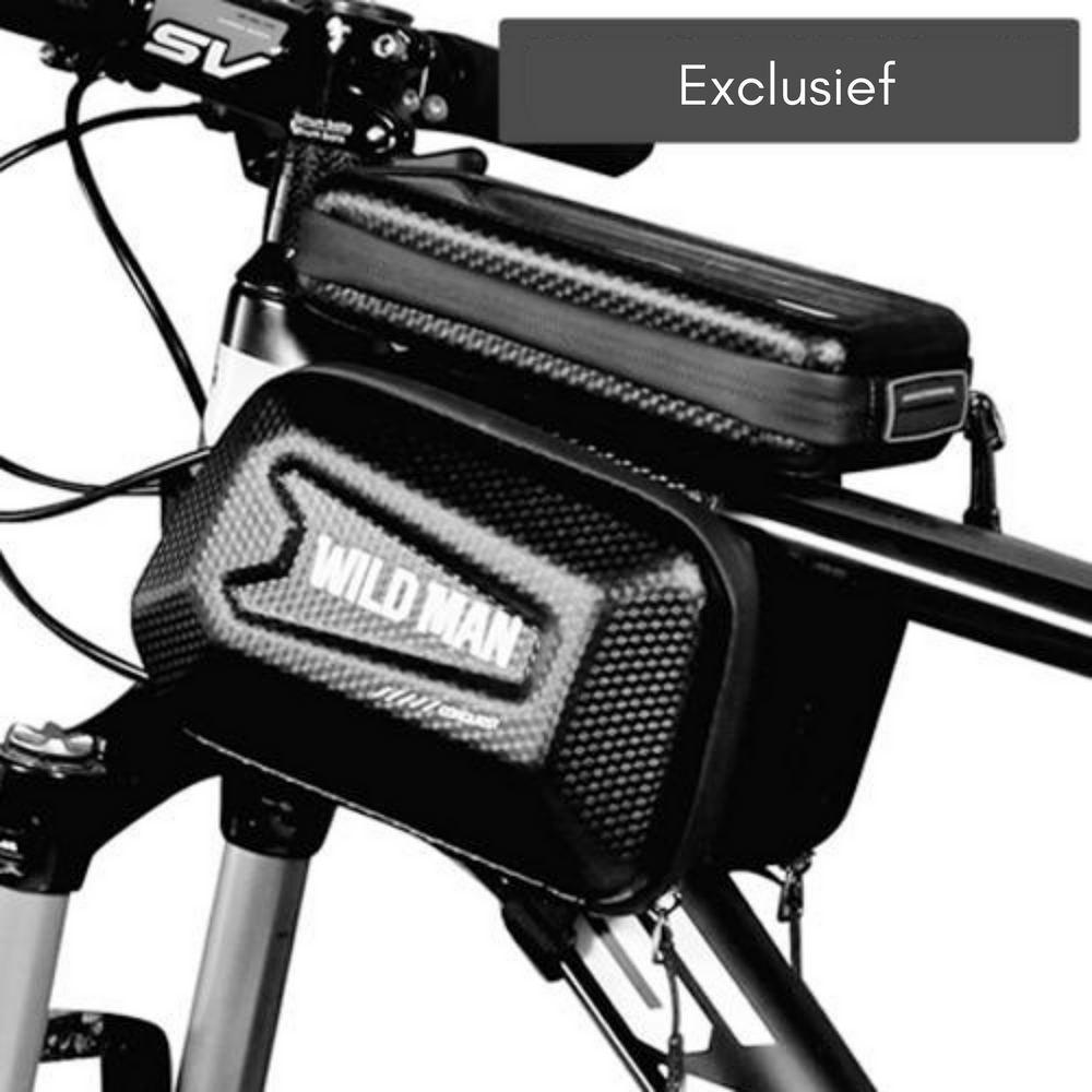 Optimized Product Title: "Wasserdichte Fahrrad-Rahmentasche mit Handy-Fenster – Hardcase für sicheres Smartphone-Management" 

This title includes relevant keywords for better visibility in Google Shopping while clearly describing the product's features.