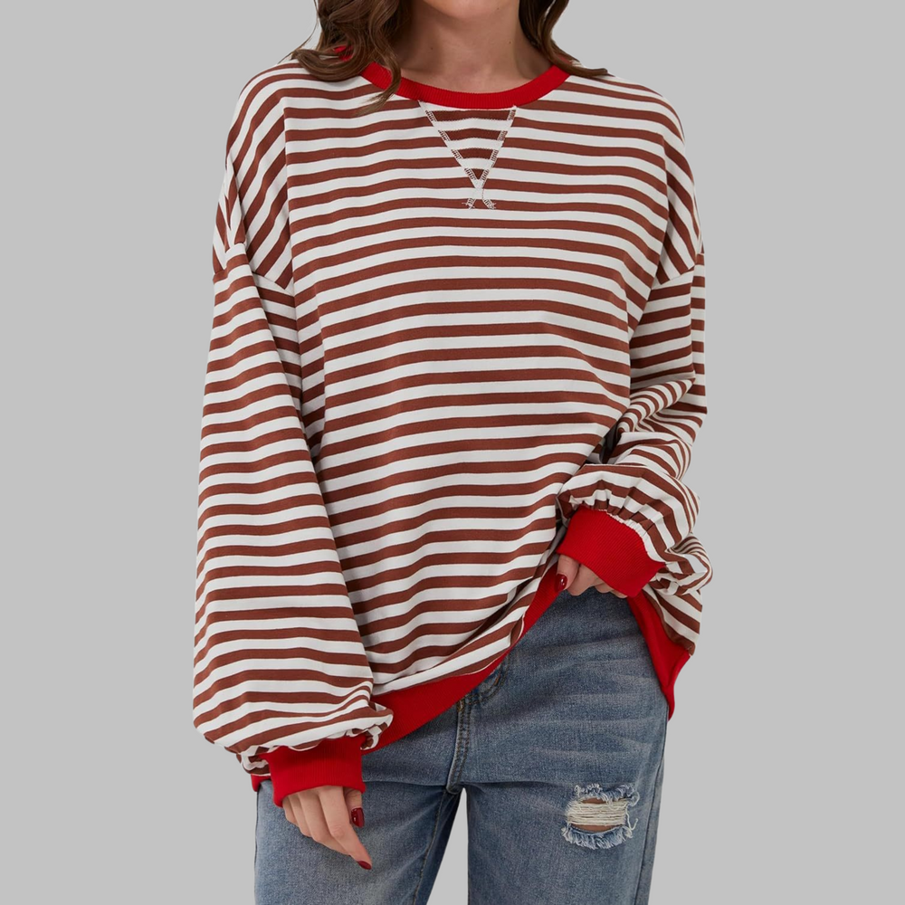 Optimized Product Title: LUKA™ Striped Long Sleeve Casual Sweatshirt with Round Neck - Stylish & Comfortable Everyday Wear

This title includes relevant keywords while enhancing clarity and appeal for potential customers.