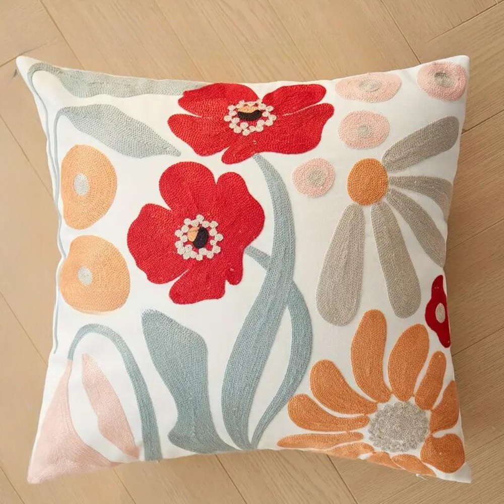 Enhanced Product Title: "Gestickter Blumen- und Botanik-Muster Kissenbezug – Elegante Dekoration für Ihr Zuhause" 

This title includes relevant keywords while also providing a clear description of the product's features and appeal.