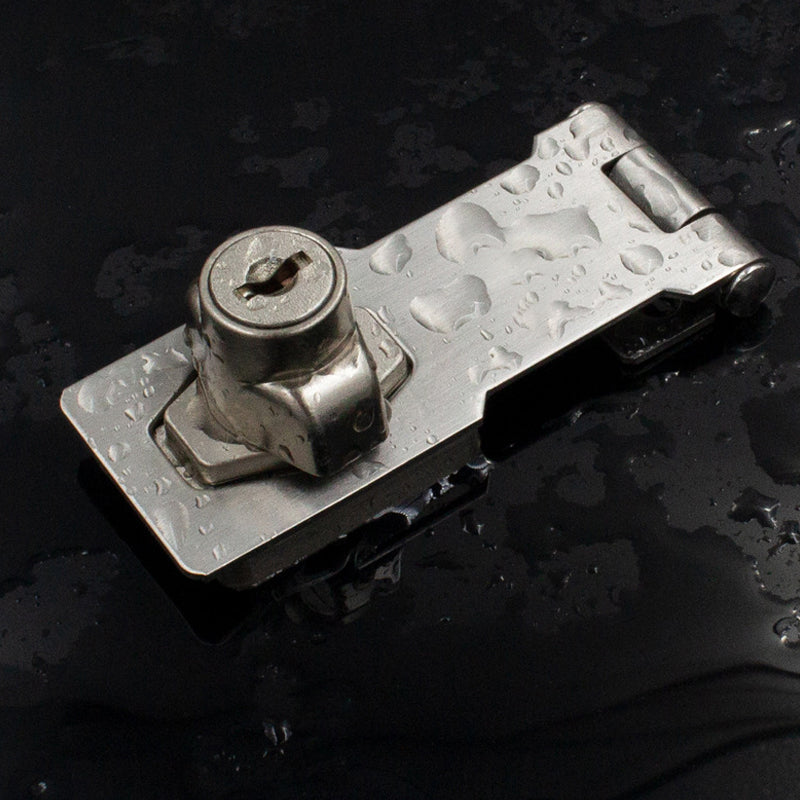 Cabinet Hinge Lock – Zinc Alloy, Screw or Adhesive Mount & 2 Keys