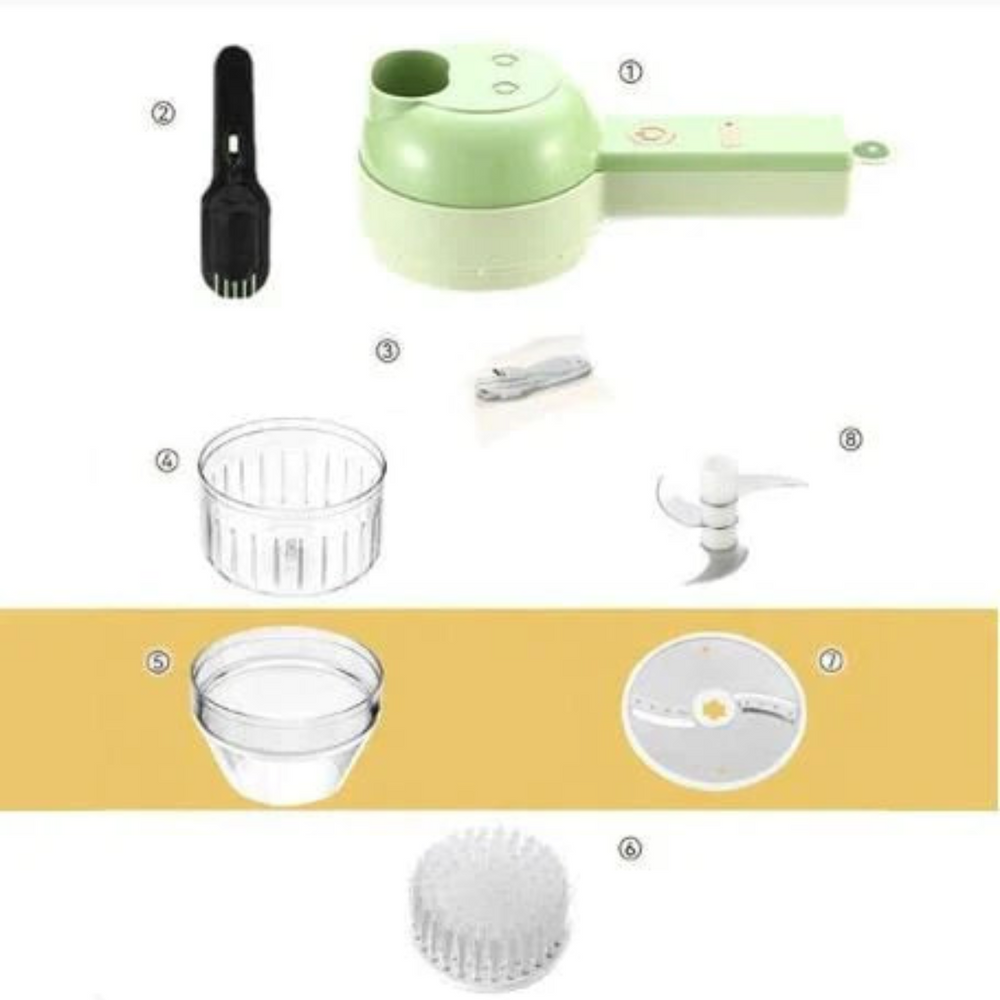 Enhanced Product Title: "4-in-1 Elektrischer Zerkleinerer mit USB-Ladefunktion – Multifunktionales Küchengerät für schnelles Zerkleinern, Hacken und Mixen" 

This optimized title includes relevant keywords and provides more context about the product's fun