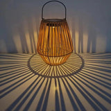 Rattan Solar Lantern – Auto Dusk Sensor, IP54 Waterproof, 10-Hour Warm White