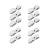 Self-Adhesive Cable Organizer Clips – TPR, 10.3×2.8cm, Set of 10 in Black & White