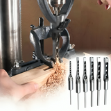 Square Hole Mortise Drill Bit Set – Carbon Steel, 4-Piece & 6.4-12.7mm