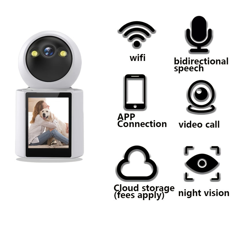 Pet Camera with Display – Two-Way Audio, Night Vision & Wi-Fi App