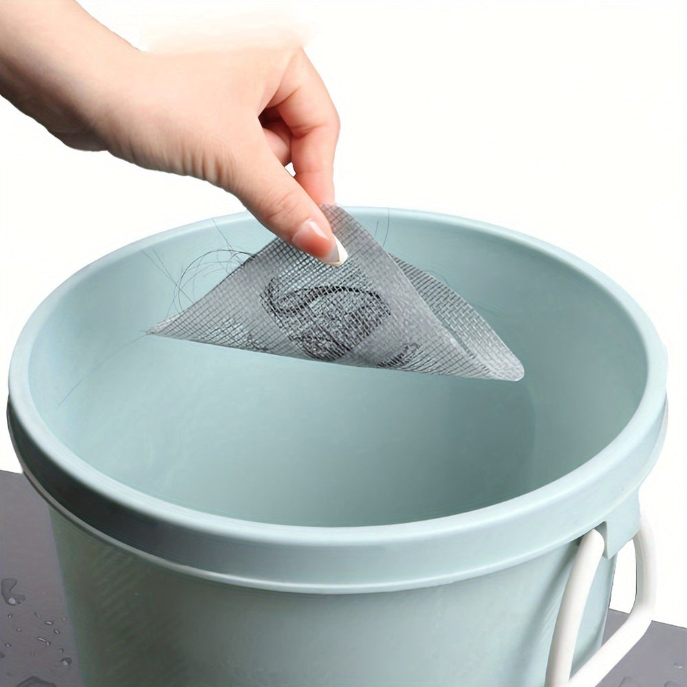 Disposable Drain Hair Catcher Stickers – 10-Pack, Waterproof Mesh & 10×10cm