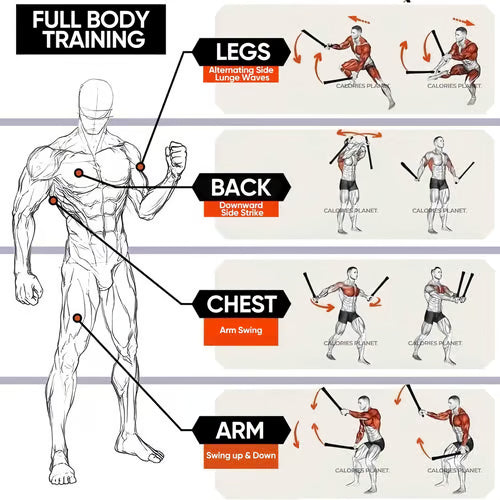 Gewichtete Trainingsseile für Ganzkörper-Workout – Effektives Fitness-Equipment für Zuhause
